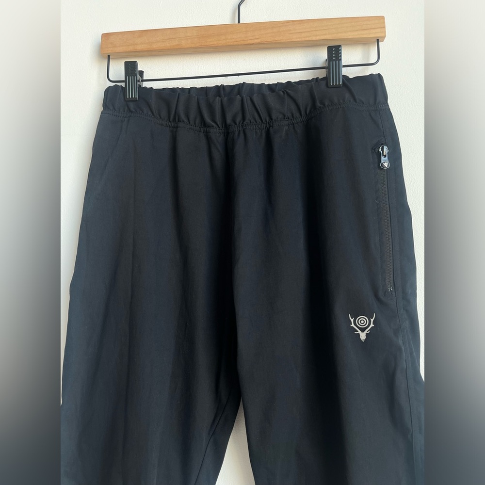 South2 West8 Zippered Slim Black Pants (MENS)